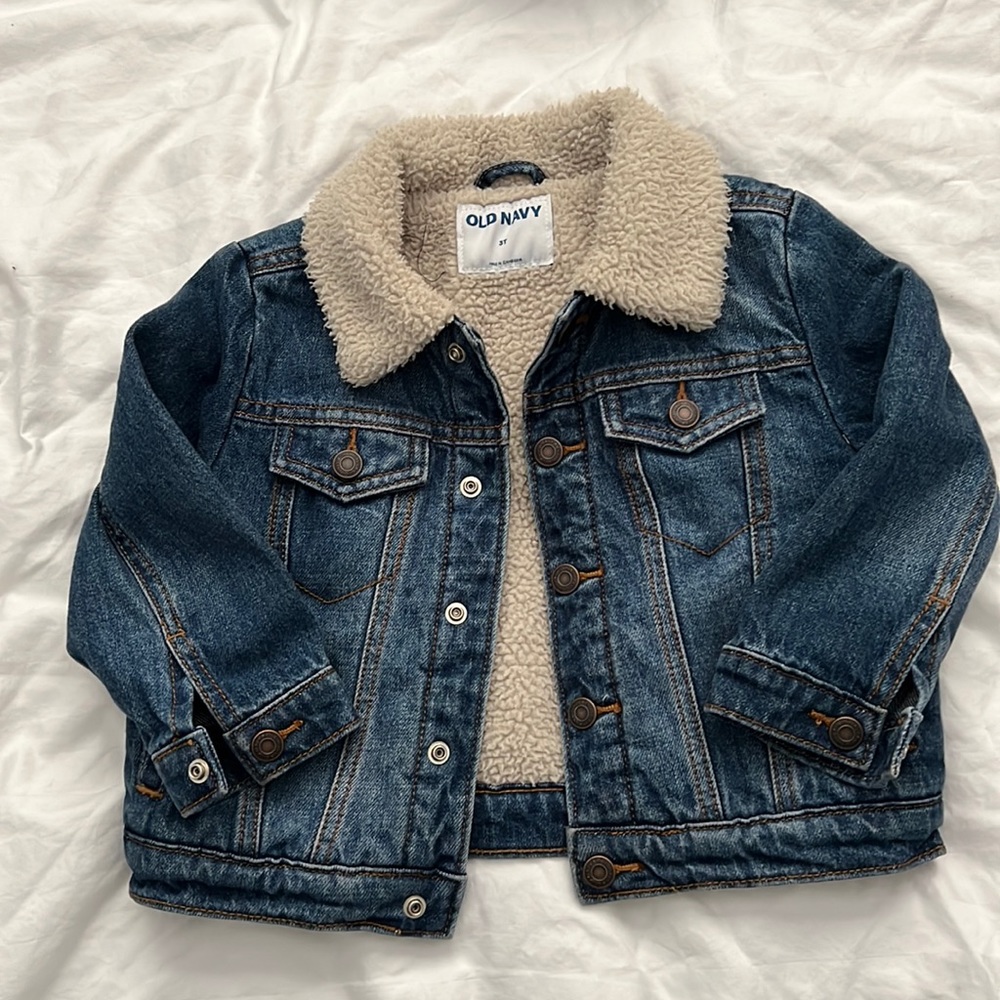 Faux Shearling Jean jacket boys 3T